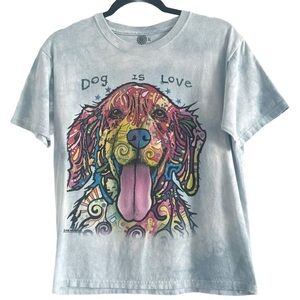 GIRLS The Mountain 100% Cotton Dog Is Love Graphic Art T-shirt